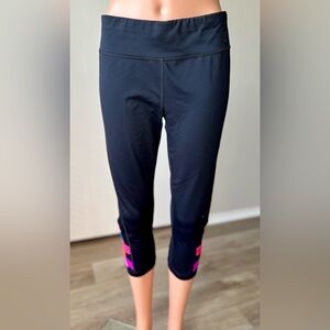 Fila Black Leggings with Colorful Highlights